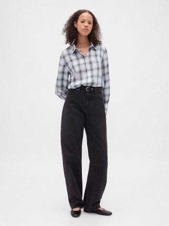 Kariertes Voile-Hemd