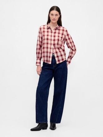 Kariertes Voile-Hemd