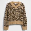 Kastenförmiger Pullover mit V-Ausschnitt für Kinder