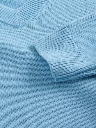Kastenförmiger Pullover mit V-Ausschnitt für Kinder