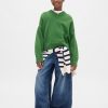 Kastenförmiger Pullover mit V-Ausschnitt für Kinder