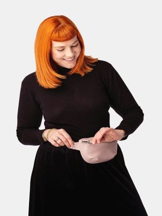 Kibou Mini Gürteltasche aus veganem Leder mit Geldbörse