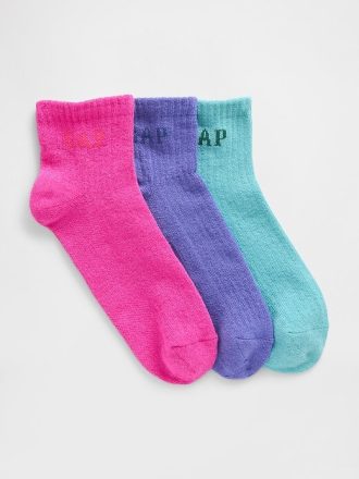 Kids Gap Logo Quarter Crew Socken (3er-Pack)