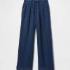 Kinder Crinkle Gauze Denim Baggy Pants Kinder Crinkle Gauze Denim Baggy Pants
