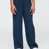 Kinder Crinkle Gauze Denim Baggy Pants Kinder Crinkle Gauze Denim Baggy Pants