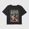 Kinder Erdbeer-Shortcake „Life Is Delicious“ Grafik-Boxy-Crop-T-Shirt Kinder Erdbeer-Shortcake „Life Is Delicious“ Grafik-Boxy-Crop-T-Shirt