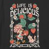 Kinder Erdbeer-Shortcake „Life Is Delicious“ Grafik-Boxy-Crop-T-Shirt Kinder Erdbeer-Shortcake „Life Is Delicious“ Grafik-Boxy-Crop-T-Shirt