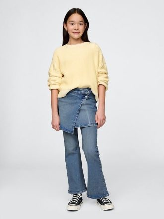 Kinder Flare Jeans mit Wickelrock