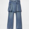 Kinder Flare Jeans mit Wickelrock