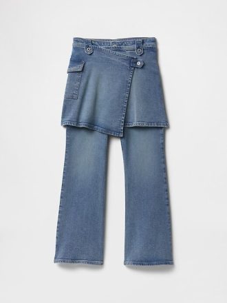 Kinder Flare Jeans mit Wickelrock