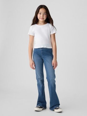 Kinder High Rise Crossover Flare Jeans