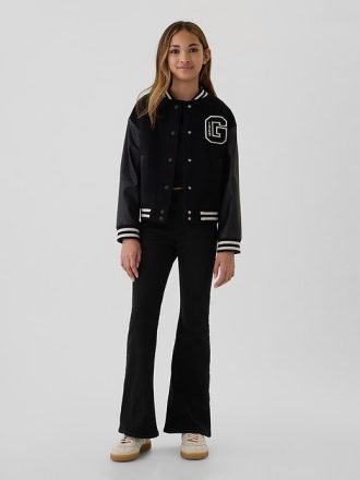 Kinder High Rise Crossover Schlagjeans im 70er-Jahre-Stil