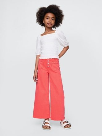 Kinder High Rise Stride Knöcheljeans mit weitem Bein Kinder High Rise Stride Knöcheljeans mit weitem Bein