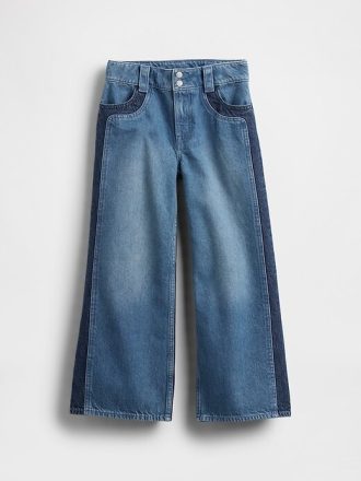 Kinder High Rise Stride Knöcheljeans mit weitem Bein