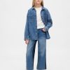 Kinder High Rise Stride Knöcheljeans mit weitem Bein Kinder High Rise Stride Knöcheljeans mit weitem Bein