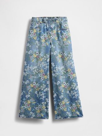 Kinder Jeans mit Blumenmuster und Baggy-Jeans