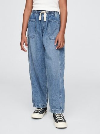 Kinder-Jeans mit hohem Bund, ultraweich, einfach, Hufeisenform