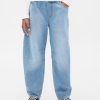 Kinder-Jeans mit hohem Bund und Easy Barrel Kinder-Jeans mit hohem Bund und Easy Barrel