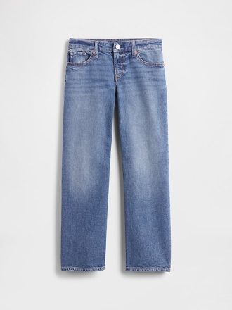 Kinder Jeans mit niedriger Taille und geradem Bein