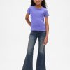 Kinder-Jeans mit niedriger Taille und Schlag Kinder-Jeans mit niedriger Taille und Schlag