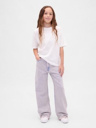 Kinder-Jeans mit weitem Bein und niedriger Leibhöhe