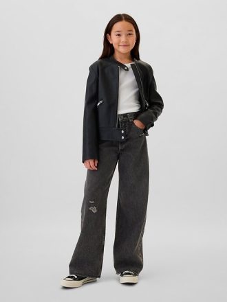 Kinder-Jeans mit weitem Bein und niedriger Leibhöhe