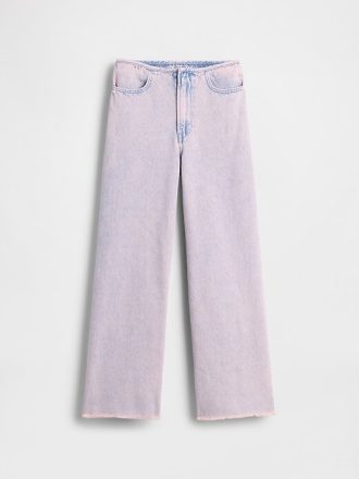 Kinder-Jeans mit weitem Bein und niedriger Leibhöhe