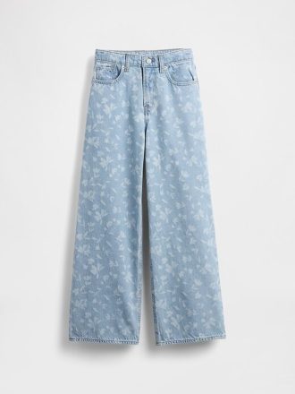 Kinder-Jeans mit weitem Bein und niedriger Leibhöhe Kinder-Jeans mit weitem Bein und niedriger Leibhöhe
