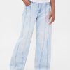 Kinder Jeans mit weitem Bein und niedriger Leibhöhe
