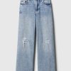 Kinder-Jeans mit weitem Bein und niedriger Leibhöhe