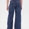 Kinder-Jeans mit weitem Bein und niedriger Leibhöhe
