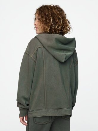 Kinder-Jeansjacke mit Kapuze und Icon-Sweatshirt