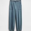 Kinder-Jogginghose aus Denim mit hohem Bund Kinder-Jogginghose aus Denim mit hohem Bund