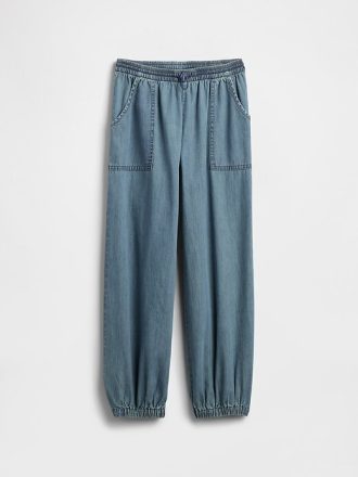 Kinder-Jogginghose aus Denim mit hohem Bund