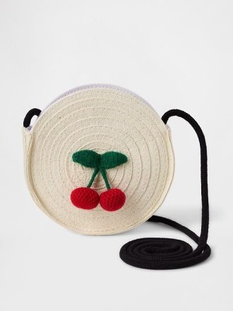 Kinder Kirsche Stroh Tasche