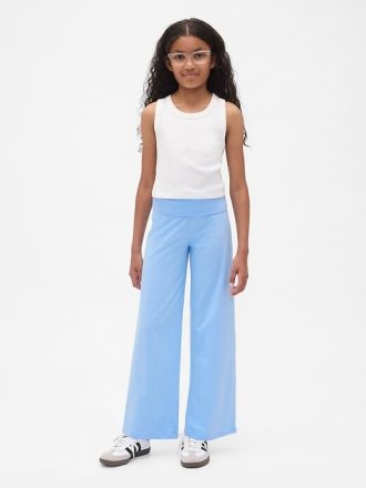 Kinder-Leggings mit weitem Bein und Umschlag