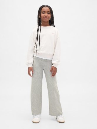 Kinder-Leggings mit weitem Bein und Umschlag