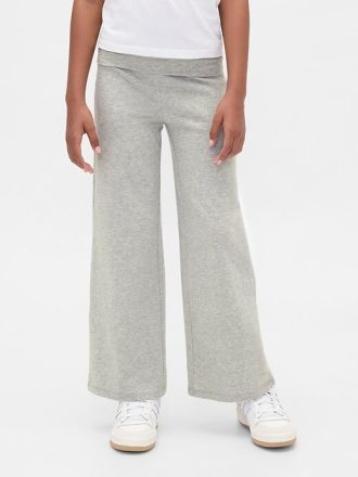 Kinder-Leggings mit weitem Bein und Umschlag