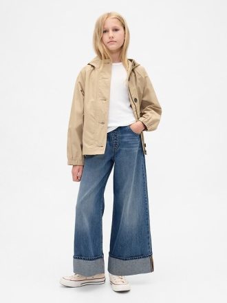 Kinder Low Rise Easy Wide-Leg Baggy Jeans
