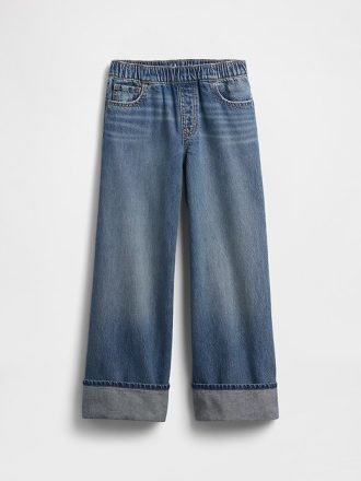 Kinder Low Rise Easy Wide-Leg Baggy Jeans