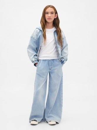Kinder Low Rise Strick Easy Baggy Jeans