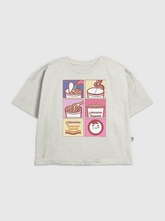 Kinder Maruchan Nudelgitter Grafik T-Shirt