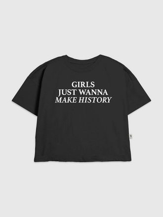 Kinder Mädchen wollen einfach Geschichte schreiben Grafik T-Shirt
