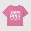 Kinder Mean Girls On Wednesdays We Wear Pink Graphic Boxy Crop Tee Kinder Mean Girls On Wednesdays We Wear Pink Graphic Boxy Crop Tee