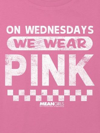 Kinder Mean Girls On Wednesdays We Wear Pink Graphic Boxy Crop Tee