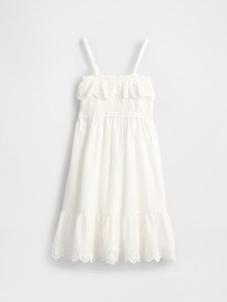 Kinder Midikleid mit gesmokten Rüschen