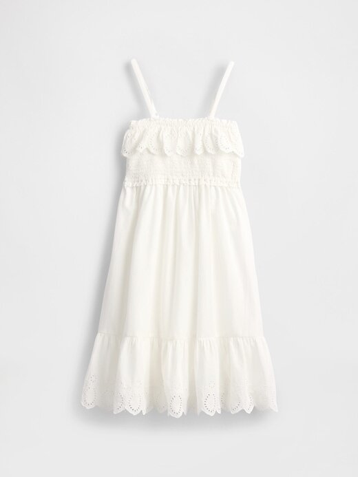 Kinder Midikleid mit gesmokten Rüschen Kinder Midikleid mit gesmokten Rüschen