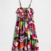 Kinder Midikleid mit gesmokten Rüschen Kinder Midikleid mit gesmokten Rüschen