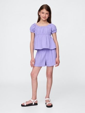Kinder-Outfit-Set aus Crinkle-Gaze
