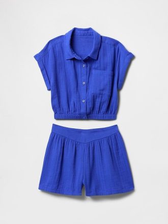 Kinder-Outfit-Set aus Crinkle-Gaze